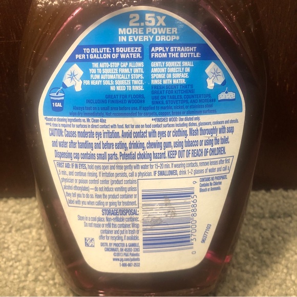 Other Mr Clean Liquid Muscle Gel Concentrate Multi Purpose Cleaner W